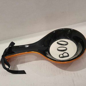 Orange BOO! Spoon Rest Goth Home Halloween Spooky Decor